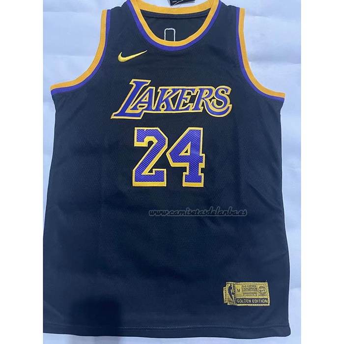 Camiseta Nino Los Angeles Lakers Kobe Bryant NO 24 Earned 2021-22 Negro